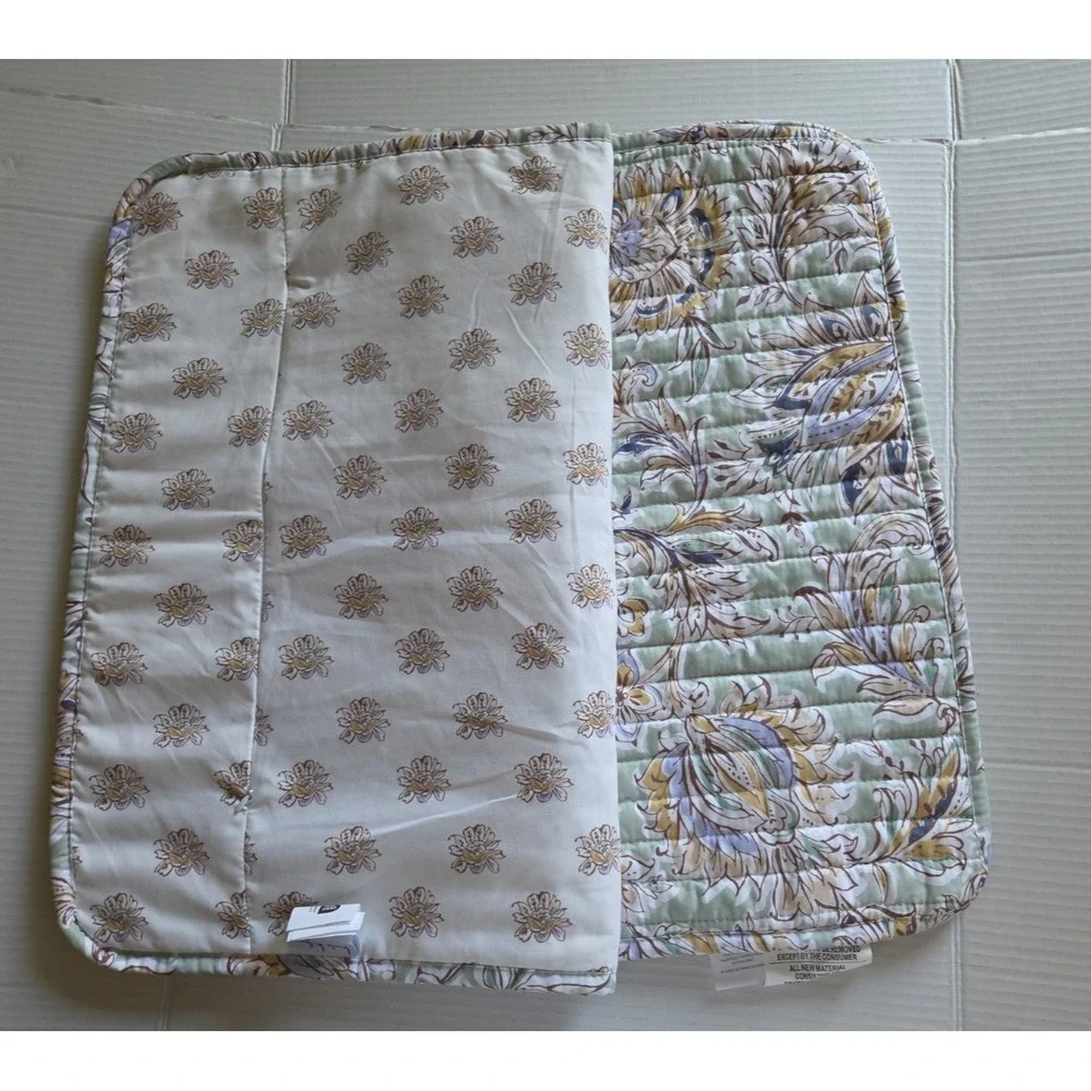 Nicole Miller Multicolor Reversible Floral Set of Standard Pillow Shams Quilted